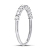14k White Gold Womens Round Diamond Classic Anniversary Band Ring 1/2 Cttw