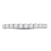 14k White Gold Womens Round Diamond Classic Anniversary Band Ring 1/2 Cttw