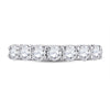 14k White Gold Womens Round Diamond Classic Anniversary Band Ring 1 Cttw