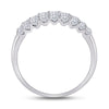 14k White Gold Womens Round Diamond Anniversary Band Ring 1 Cttw