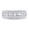 10k White Gold Womens Round Diamond Anniversary Ring 1/2 Cttw