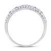 10k White Gold Womens Round Diamond Anniversary Ring 1/2 Cttw