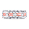 10k Rose Gold Womens Round Diamond Anniversary Ring 1/2 Cttw