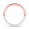 10k Tri-Tone Gold Womens Round Blue Sapphire Convertible Band Ring 1-1/4 Cttw