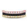 10k Tri-Tone Gold Womens Round Black Color Enhanced Diamond Convertible Band Ring 1 Cttw