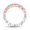 10k Tri-Tone Gold Womens Round Brown Diamond Convertible Band Ring 3/8 Cttw