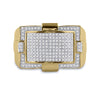 10k Yellow Gold Mens Round Diamond Cluster Ring 1/2 Cttw