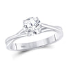 14k White Gold Womens Round Diamond Solitaire Bridal Wedding Engagement Ring 3/4 Cttw