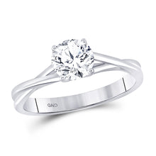  14k White Gold Womens Round Diamond Solitaire Bridal Wedding Engagement Ring 3/4 Cttw