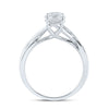 14k White Gold Round Diamond Solitaire Bridal Wedding Engagement Ring 1 Cttw