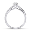 14k White Gold Womens Round Diamond Solitaire Bridal Wedding Engagement Ring 1/4 Cttw