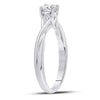 14k White Gold Womens Round Diamond Solitaire Bridal Wedding Engagement Ring 1/2 Cttw