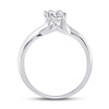 14k White Gold Womens Round Diamond Solitaire Bridal Wedding Engagement Ring 1 Cttw