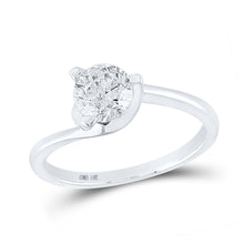  14k White Gold Round Diamond Solitaire Bridal Wedding Engagement Ring 1 Cttw