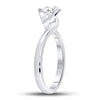 14k White Gold Womens Round Diamond Solitaire Bridal Wedding Engagement Ring 3/4 Cttw