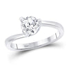 14k White Gold Womens Round Diamond Solitaire Bridal Wedding Engagement Ring 3/4 Cttw