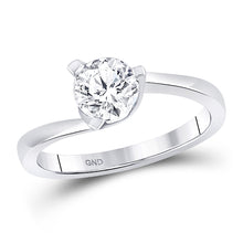  14k White Gold Womens Round Diamond Solitaire Bridal Wedding Engagement Ring 3/4 Cttw