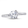 14k White Gold Round Diamond Solitaire Bridal Wedding Engagement Ring 1 Cttw