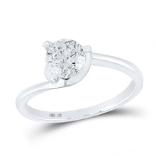  14k White Gold Round Diamond Solitaire Bridal Wedding Engagement Ring 1 Cttw