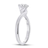 14k White Gold Womens Round Diamond Solitaire Bridal Wedding Engagement Ring 3/4 Cttw