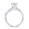 14k White Gold Womens Round Diamond Solitaire Bridal Wedding Engagement Ring 3/4 Cttw