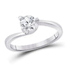 14k White Gold Womens Round Diamond Solitaire Bridal Wedding Engagement Ring 3/4 Cttw