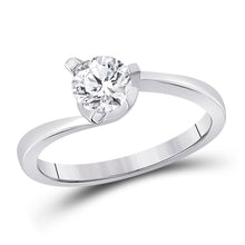  14k White Gold Womens Round Diamond Solitaire Bridal Wedding Engagement Ring 3/4 Cttw