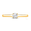 14k Yellow Gold Womens Round Diamond Solitaire Bridal Wedding Engagement Ring 1/4 Cttw