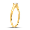 14k Yellow Gold Womens Round Diamond Solitaire Bridal Wedding Engagement Ring 1/4 Cttw