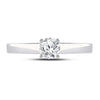 14k White Gold Womens Round Diamond Solitaire Bridal Wedding Engagement Ring 1/2 Cttw