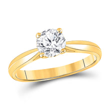  14k Yellow Gold Womens Round Diamond Solitaire Bridal Wedding Engagement Ring 3/4 Cttw