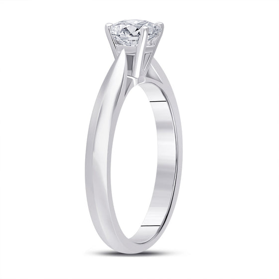 14k White Gold Round Diamond Solitaire Bridal Wedding Engagement Ring 3/4 Cttw