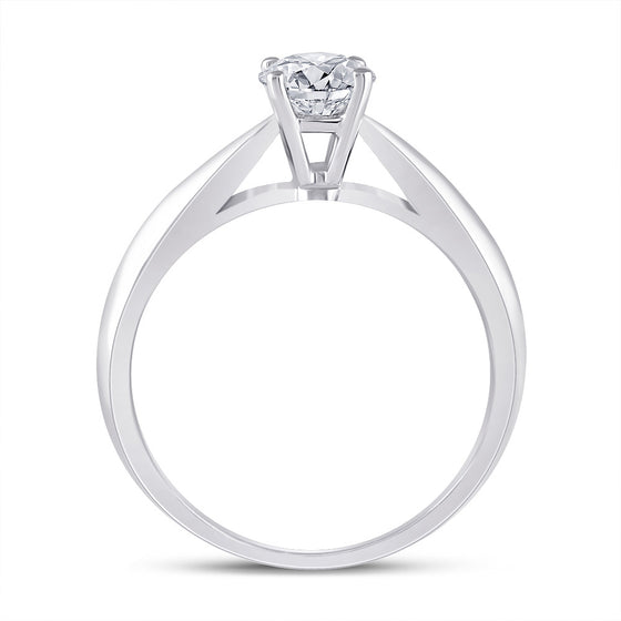 14k White Gold Round Diamond Solitaire Bridal Wedding Engagement Ring 3/4 Cttw