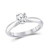 14k White Gold Round Diamond Solitaire Bridal Wedding Engagement Ring 3/4 Cttw