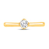 14k Yellow Gold Womens Round Diamond Solitaire Bridal Wedding Engagement Ring 1/4 Cttw