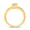 14k Yellow Gold Womens Round Diamond Solitaire Bridal Wedding Engagement Ring 1/4 Cttw
