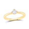 14k Yellow Gold Womens Round Diamond Solitaire Bridal Wedding Engagement Ring 1/4 Cttw