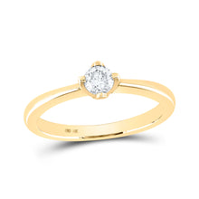  14k Yellow Gold Womens Round Diamond Solitaire Bridal Wedding Engagement Ring 1/4 Cttw