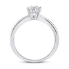 14k White Gold Womens Round Diamond Solitaire Bridal Wedding Engagement Ring 1/2 Cttw