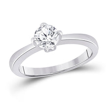  14k White Gold Womens Round Diamond Solitaire Bridal Wedding Engagement Ring 3/4 Cttw