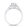14k White Gold Round Diamond Solitaire Bridal Wedding Engagement Ring 1 Cttw