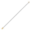 14k Yellow Gold Womens Round Diamond Studded Tennis Bracelet 1 Cttw