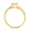 10k Yellow Gold Womens Round Diamond Cluster Ring 1/4 Cttw