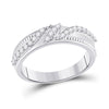 10k White Gold His Hers Round Diamond Cluster Matching Wedding Set 1 Cttw