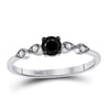 10k White Gold Round Diamond Solitaire Bridal Wedding Engagement Ring 1/3 Cttw