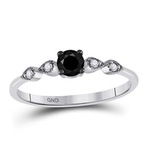  10k White Gold Round Diamond Solitaire Bridal Wedding Engagement Ring 1/3 Cttw