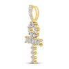 10k Yellow Gold Mens Round Diamond Ankh Cross Charm Pendant 1 Cttw