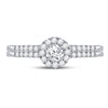10k White Gold Round Diamond Bridal Wedding Ring Band Set 1/2 Cttw
