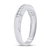 10k White Gold Mens Round Diamond Wedding Channel-Set Band Ring 1/2 Cttw