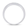 10k White Gold Mens Round Diamond Wedding Channel-Set Band Ring 1/2 Cttw
